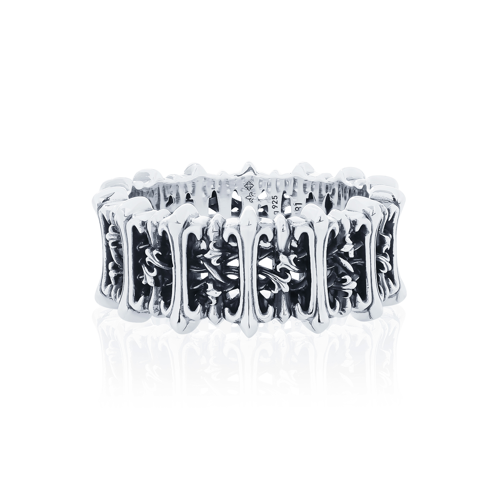 AKE AKE The Braided Prophecy Ring mini แหวนเงินแท้ 925 รั้วต้นไม้ศักดิ์สิทธิ์พันดอกลิลลี่โบราณพัน