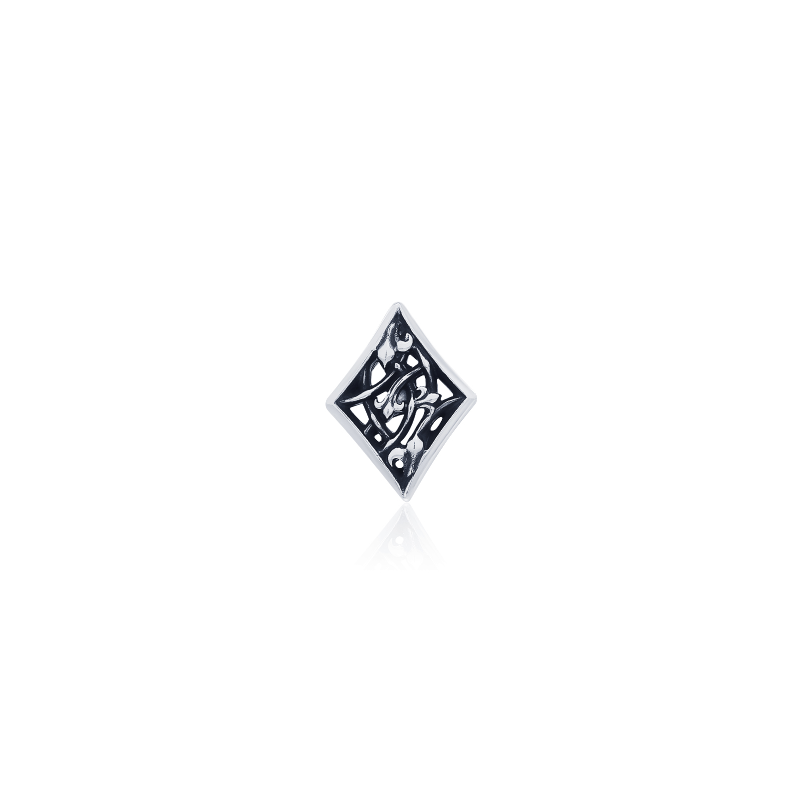 Ake Ake Diamond 11 Earring stud- ต่างหูก้านเงินแท้ 925 ทรงข้าวหลามตัด *จำหน่ายเป็นชิ้น-ข้าง