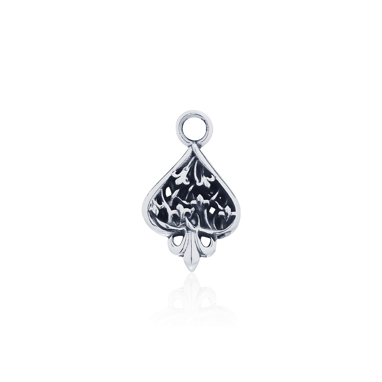 Ake Ake Spade 21 Mini Charm  - จี้เงินแท้ 925 ลายไพ่โพธิ์ดำ ขัดเงาพิเศษ พร้อมลงดำขับลาย