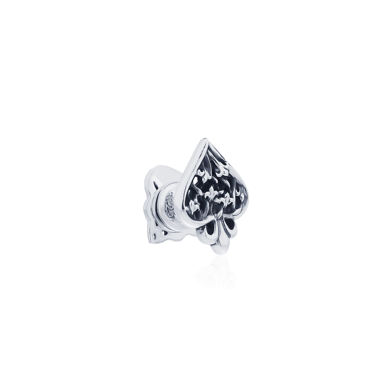 Ake Ake Spade 21 Earring stud- ต่างหูก้านเงินแท้ 925 ทรงโพธิ์ดำ *จำหน่ายเป็นชิ้น-ข้าง