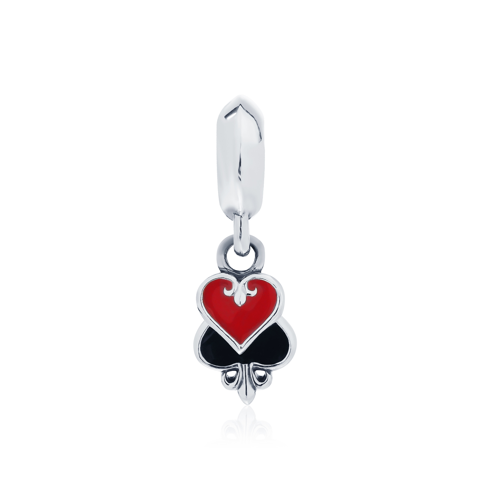 AKE AKE Spade Club 37 Bead บีดส์ประคำหน้าไพ่ เงินแท้ 925 ขัดเงาพิเศษ พร้อมลงดำขับลาย (Sterling Oxidiผed High-Polished)