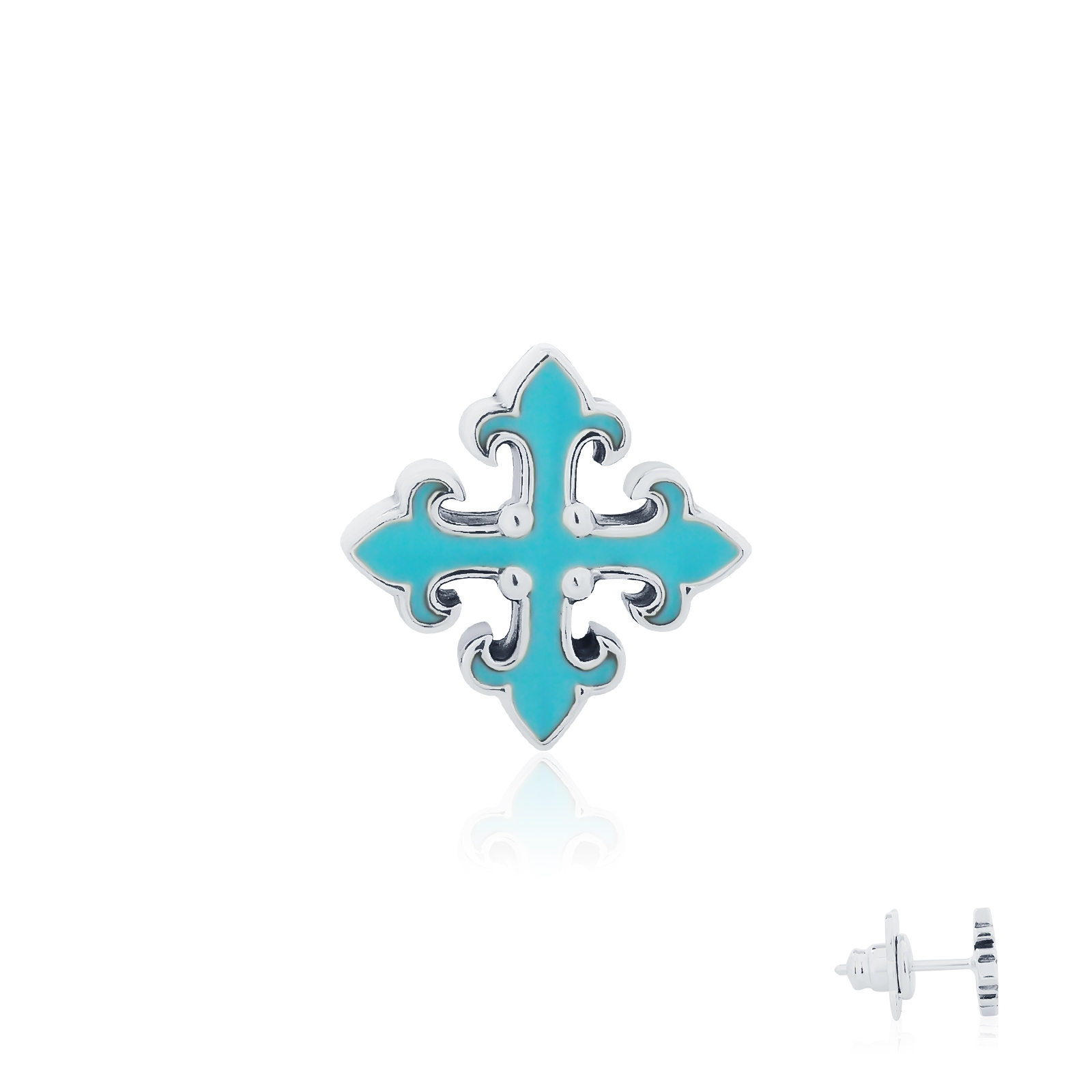 Diamond Cross of Aphrodite stud earring