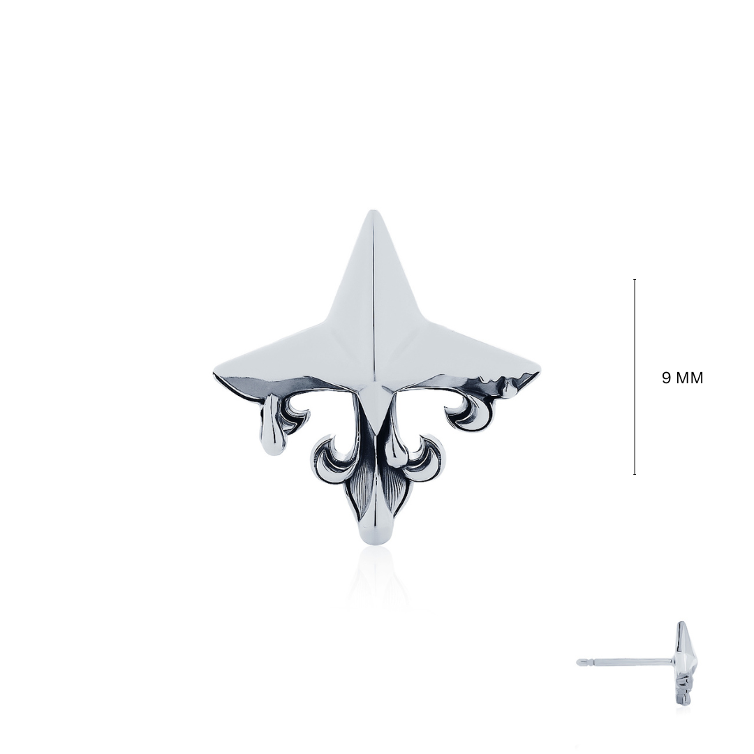 The Melting Cross earring stud