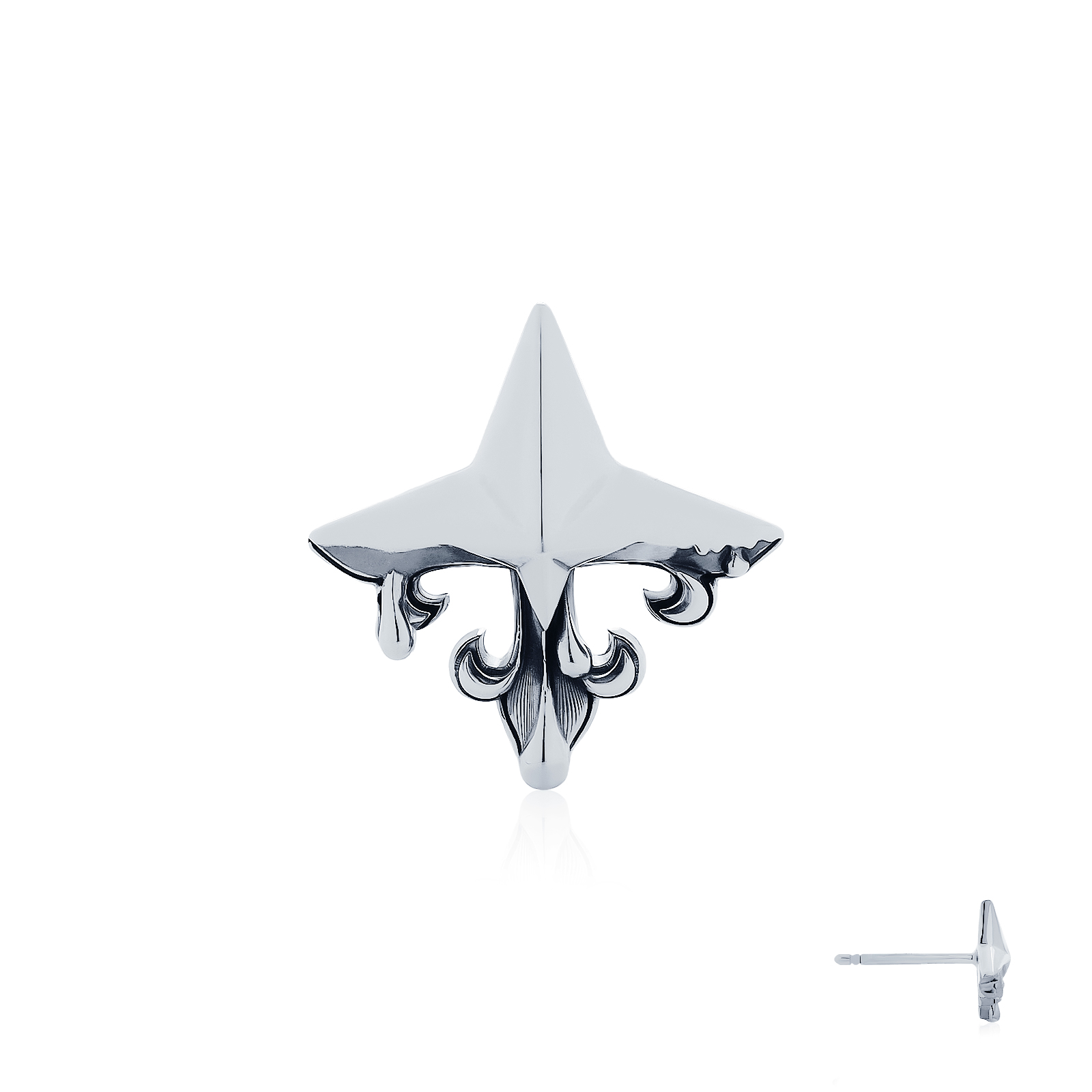 The Melting Cross earring stud