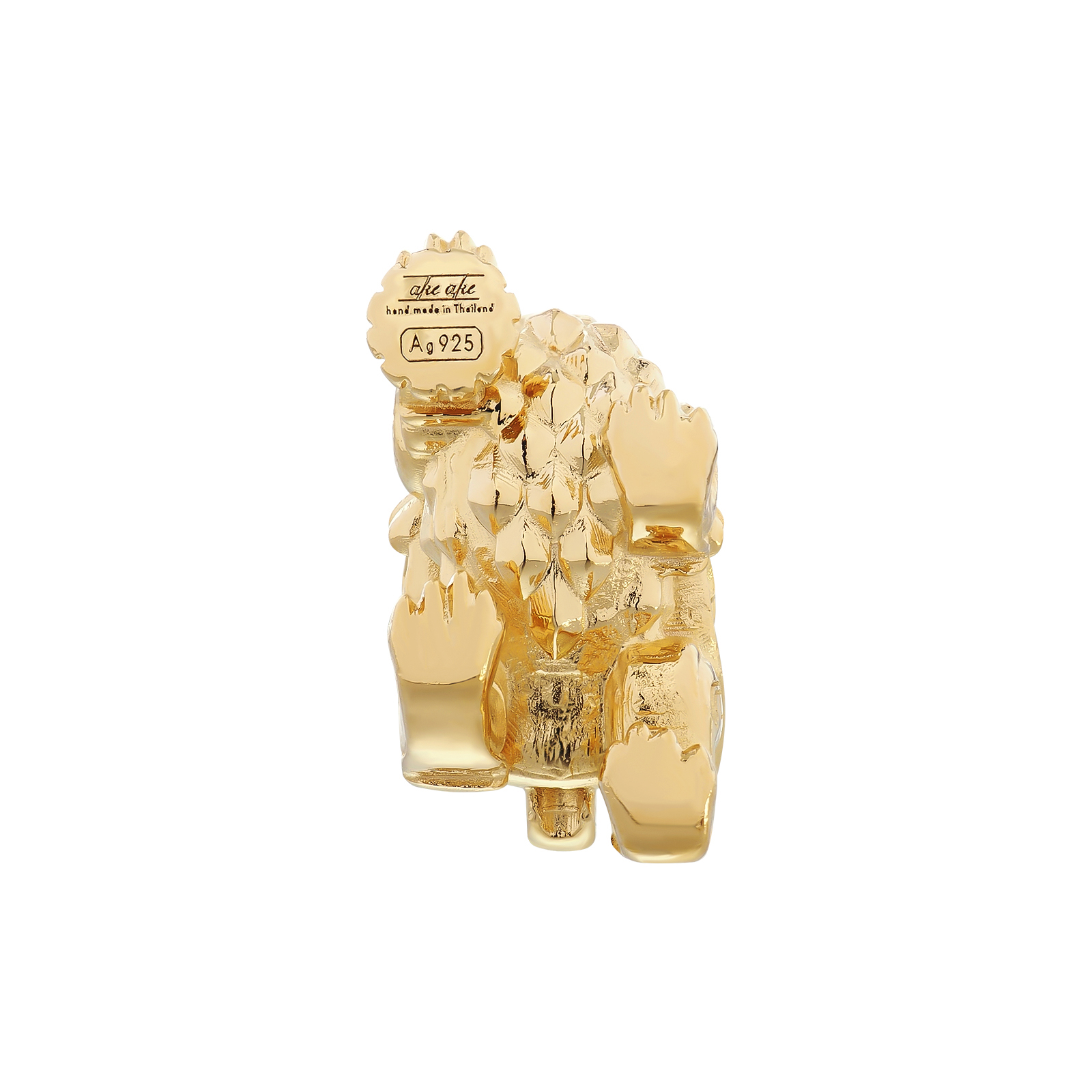 The Golden of Pixiu Bead บีดส์ประคำเงินแท้ 925 แฮนด์เมดสไตล์ยุคกลาง ลายปี่เซี๊ยะมงคล (ตัวเมีย) ขัดเงาพิเศษ ชุบทองคำแท้ 24 กะรัต