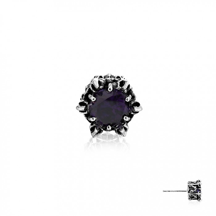 Crown Of Kronos Earring Stud - Purple