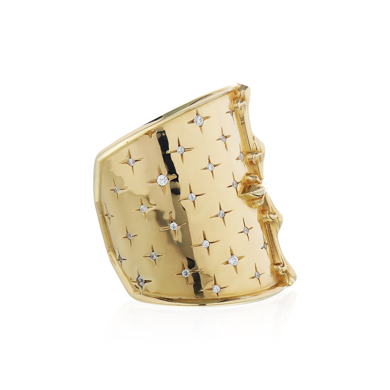 The&nbsp;Grand&nbsp;Cross&nbsp;Starry&nbsp;Ring Xtreme - Gold แหวนเงินแท้ 925 แกะมือขัดเงาพิเศษ ชุบทองคำแท้ 24 กะรัต ลายไม้กางเขน ชุดเกราะของอัศวินศักดิ์สิทธ์