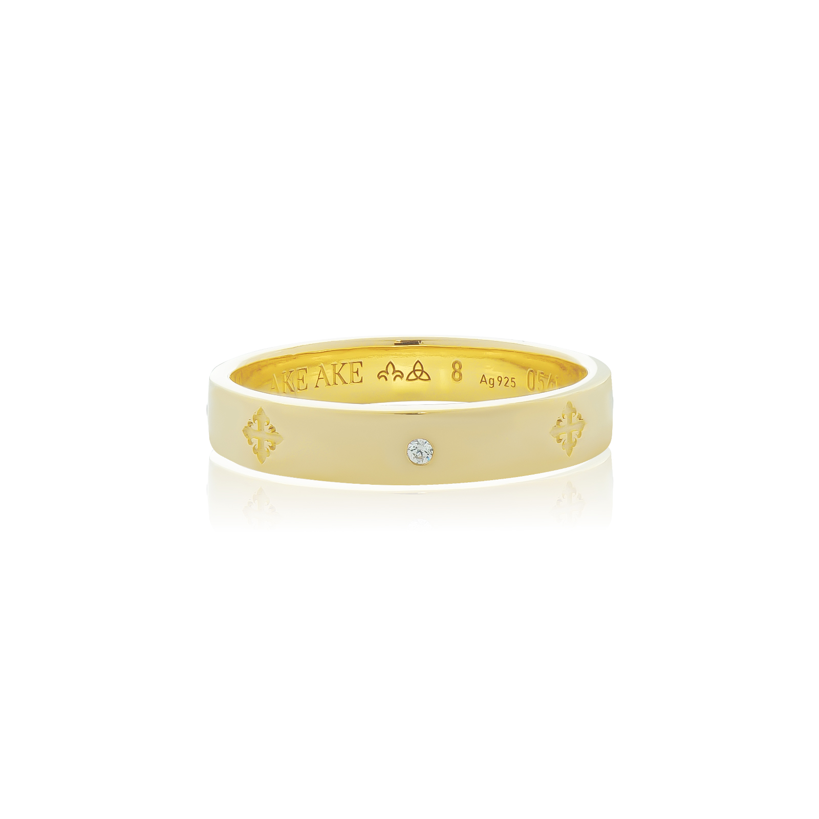 Rituals Cross Wedding Band *Stardust* 24K Gold